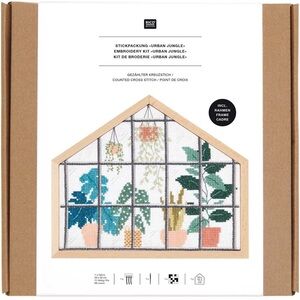 Rico Design
Cross Stitch Kit with Frame - Urban Jungle